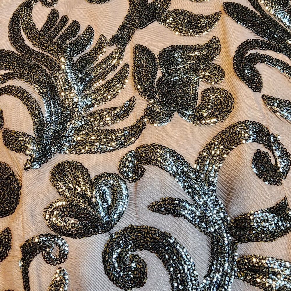 Anthropology Greylin Embellished Sequin Peplum Top Women's Size Petite Medium - Picture 6 of 10